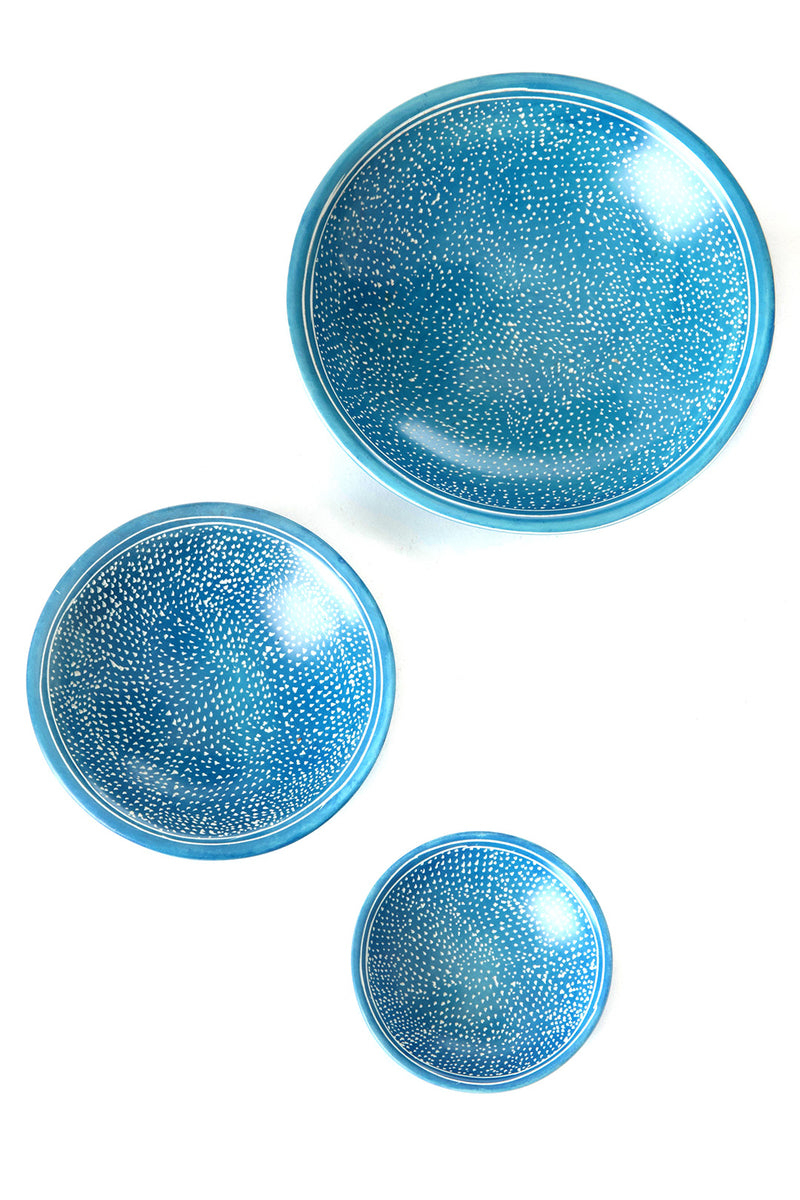 Azure <i>Celestial</i> Decorative Soapstone Bowl Set Default Title