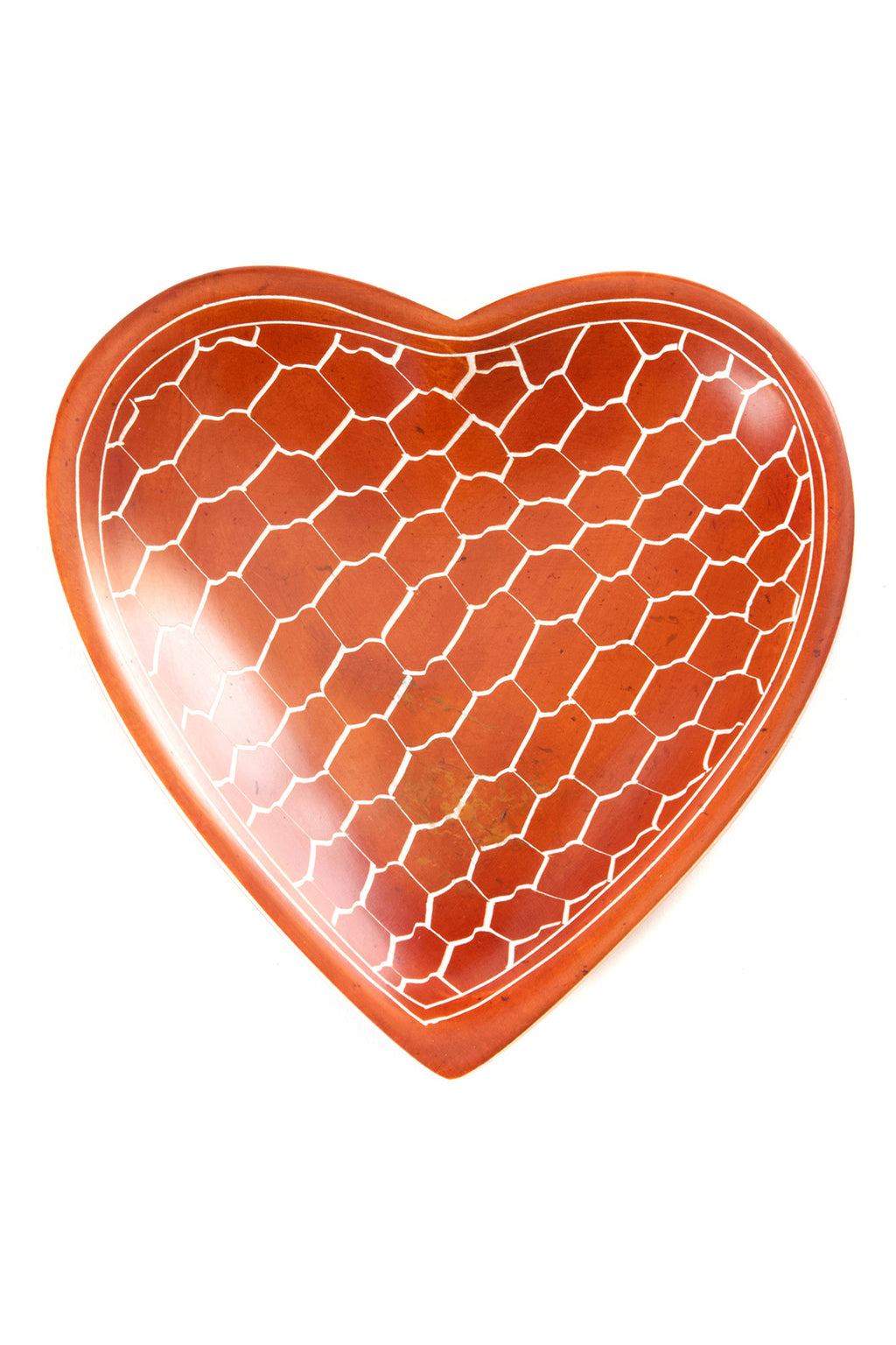 Copper Giraffe Print Heart-Shaped Soapstone Dish Default Title