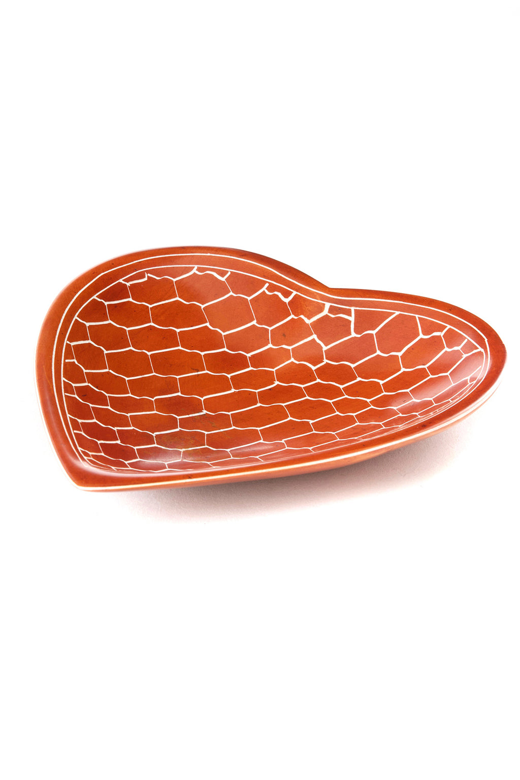 Copper Giraffe Print Heart-Shaped Soapstone Dish Default Title