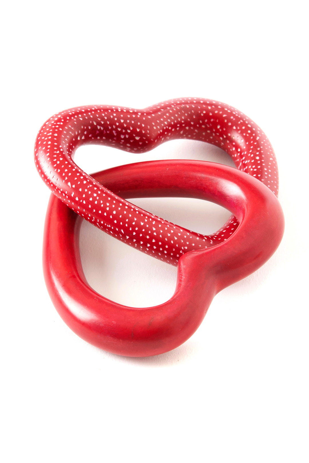 Kenyan Soapstone Interlocking Heart Chain Default Title
