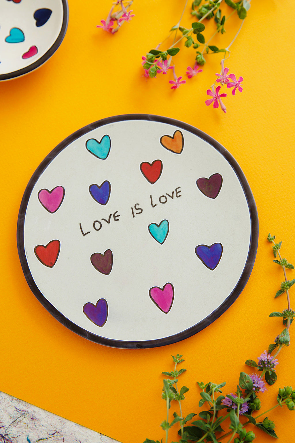 Kenyan Soapstone <i>Love is Love</i> Decorative Plate Default Title