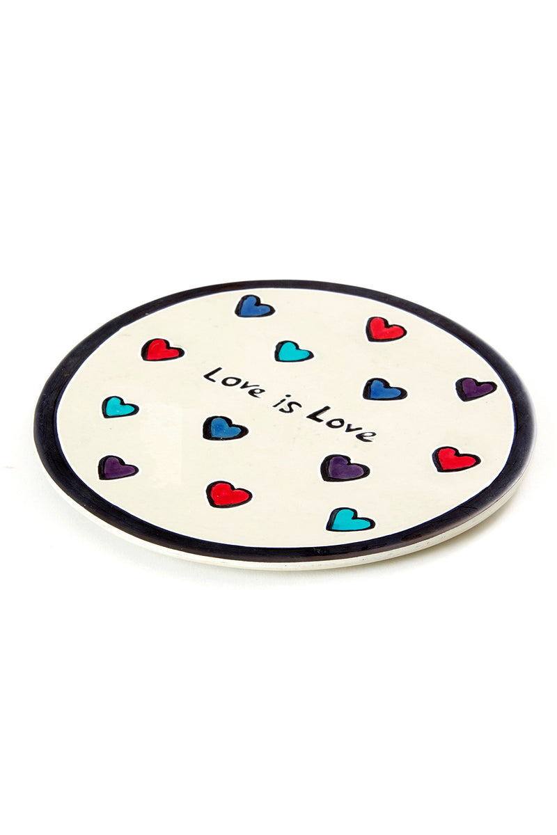 Kenyan Soapstone <i>Love is Love</i> Decorative Plate Default Title