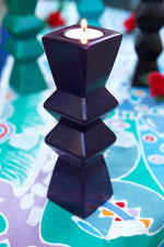 Purple Pleated Soapstone Candle Holder Default Title