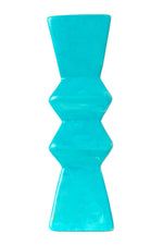 Aqua Blue Pleated Soapstone Candle Holder Default Title