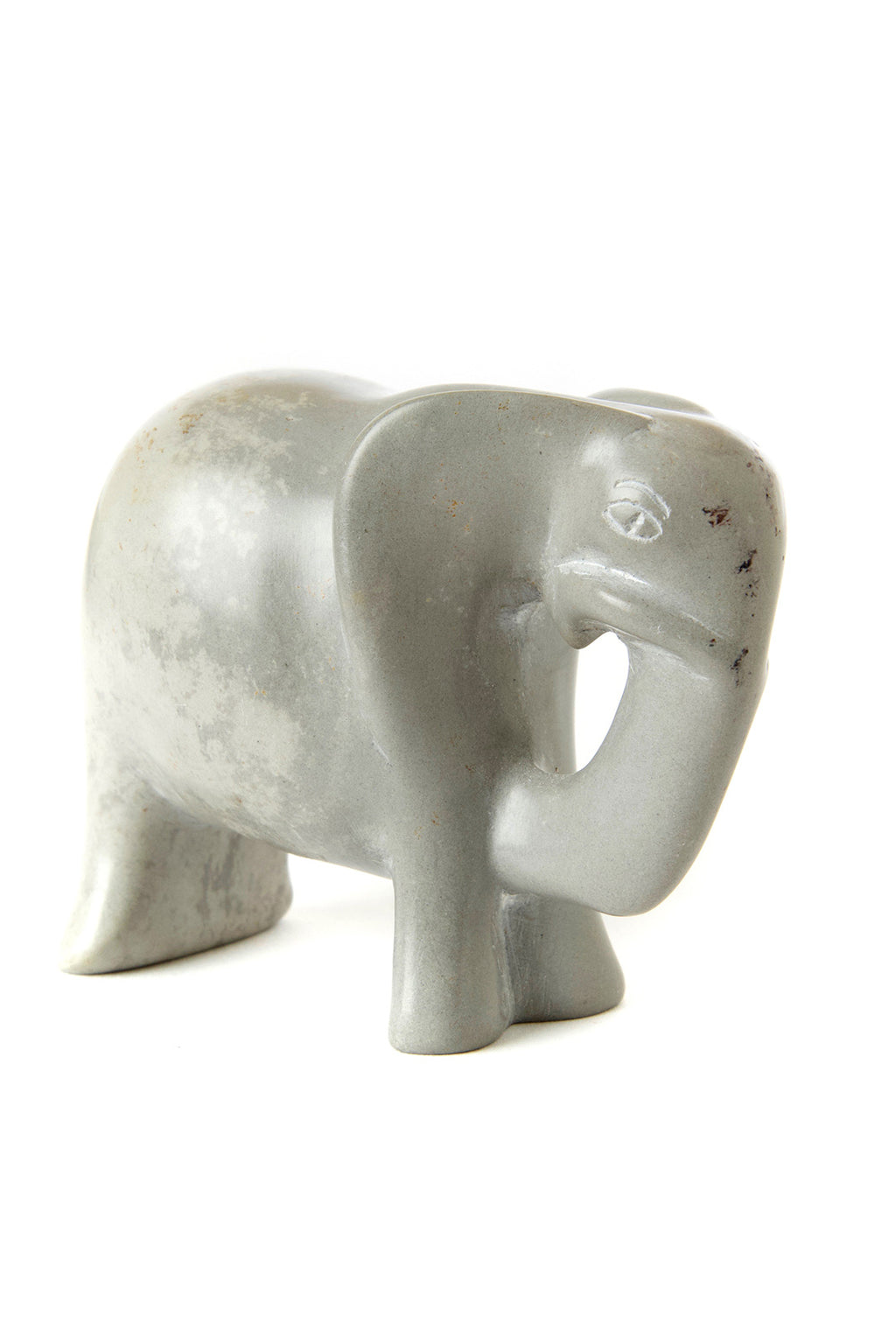 Dove Gray Soapstone Traveling Elephant Default Title