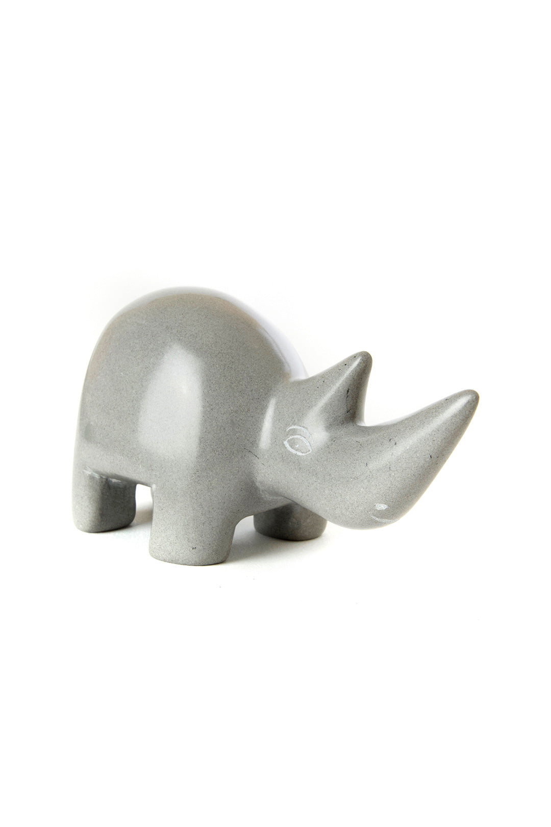 Small Dove Gray Soapstone Rhino Default Title