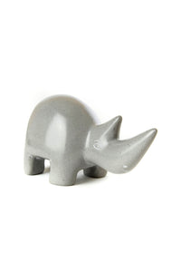 Small Dove Gray Soapstone Rhino Default Title