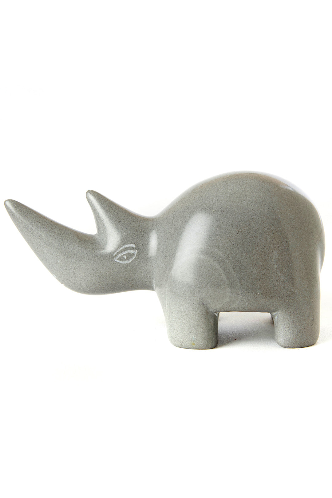 Small Dove Gray Soapstone Rhino Default Title