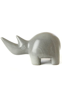 Small Dove Gray Soapstone Rhino Default Title