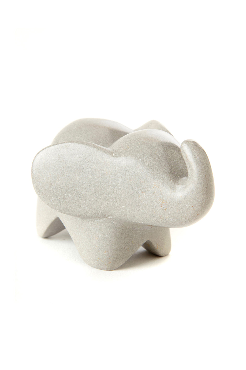 Small Dove Gray Soapstone Cherub Elephant Default Title