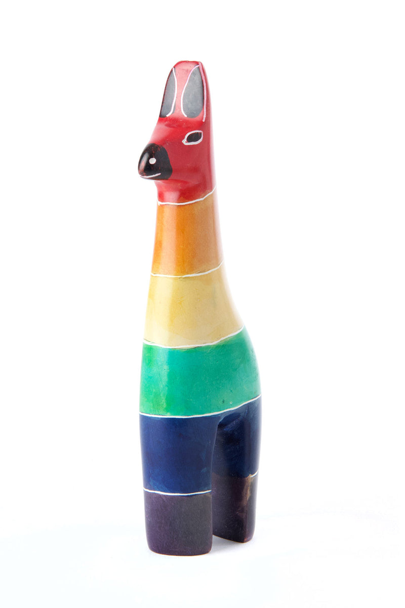 Kenyan Soapstone Rainbow Giraffe