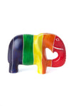 Kenyan Soapstone Rainbow Elephant Sculpture