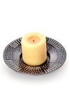 Spindle Mudcloth Round Candle Holder Dish