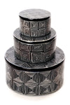 Segou Squares Mudcloth Soapstone Desktop Boxes