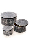 Segou Squares Mudcloth Soapstone Desktop Boxes