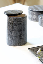 Segou Squares Mudcloth Tall Soapstone Desktop Box