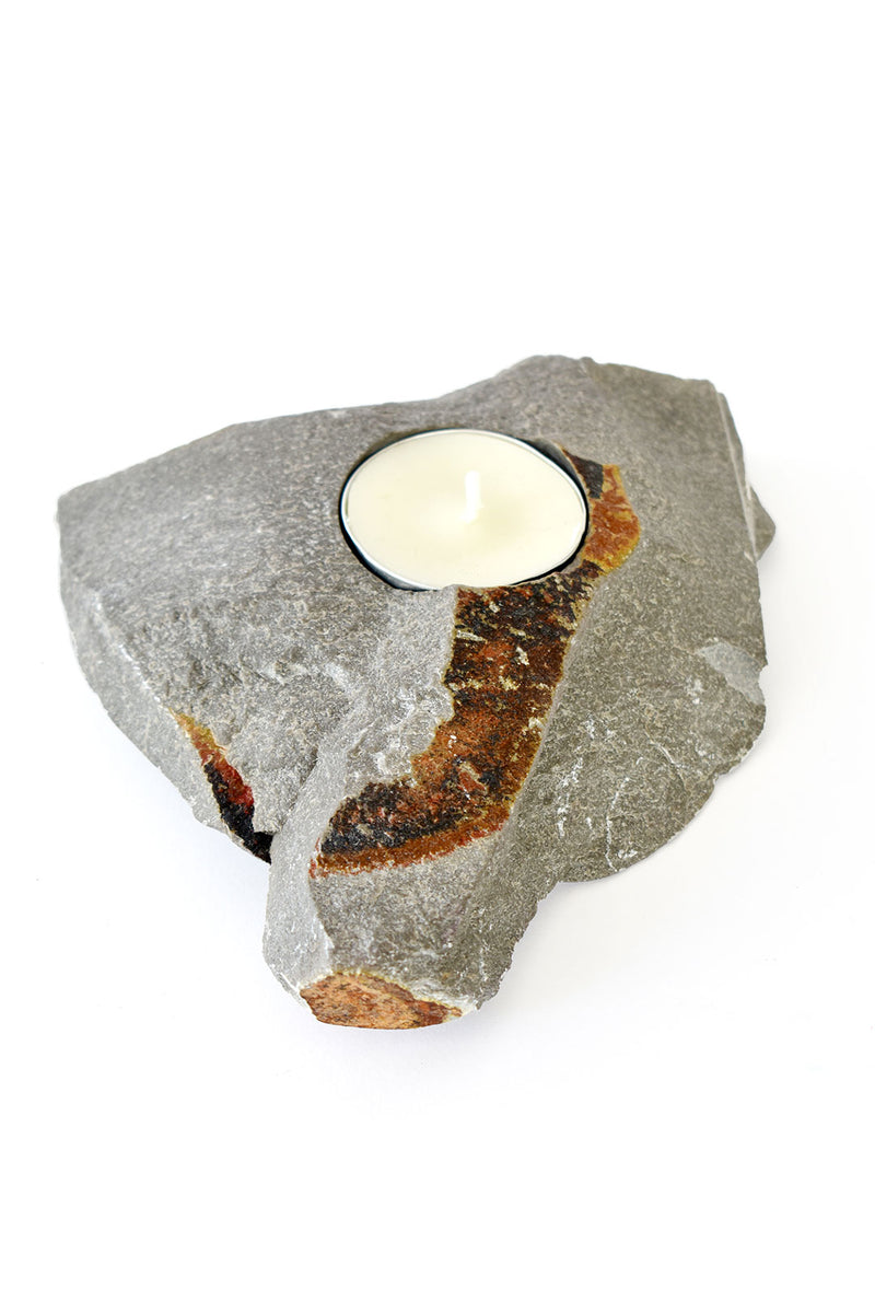 Kenyan Primitive Soapstone Tea Light Candle Holder