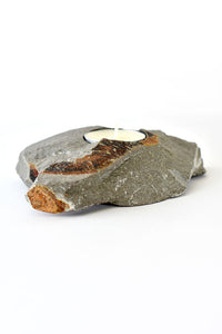 Kenyan Rustic Soapstone Tea Light Candle Holder