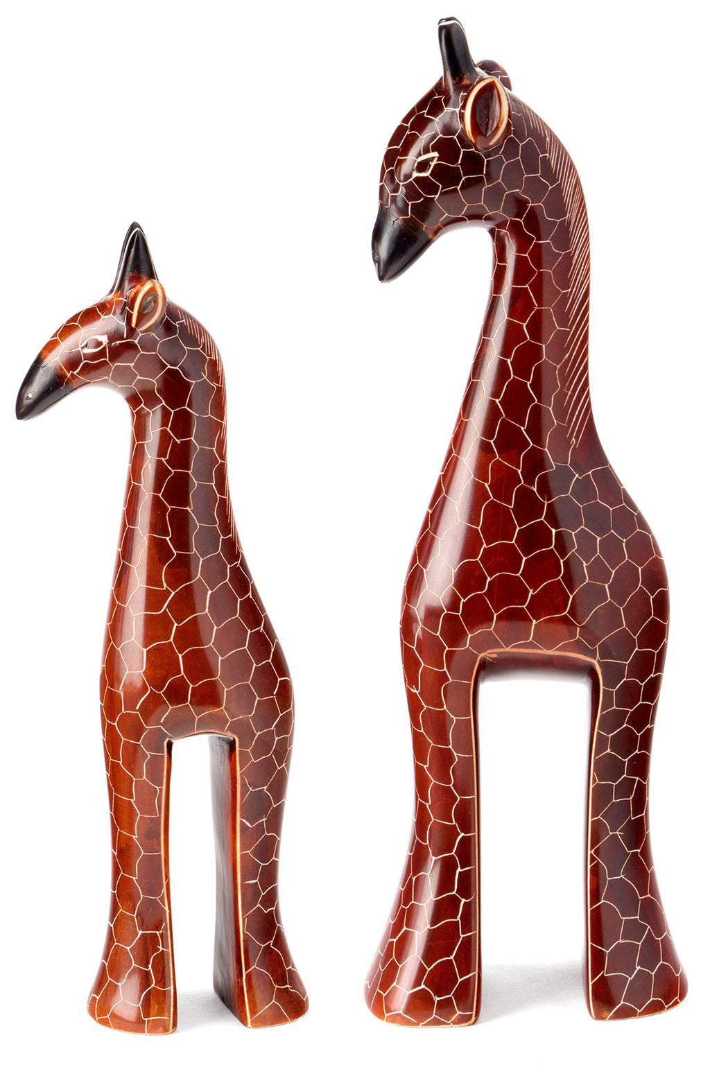 Kenyan Soapstone Stately Giraffe Sculptures KCC4A  Small Giraffe