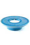 Blue Fine Line Round Soapstone Tea Light Candle Holder Default Title