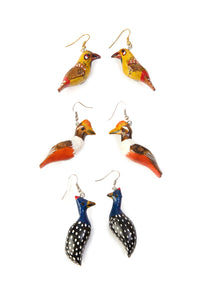 Assorted Kenyan Wooden Bird Earrings