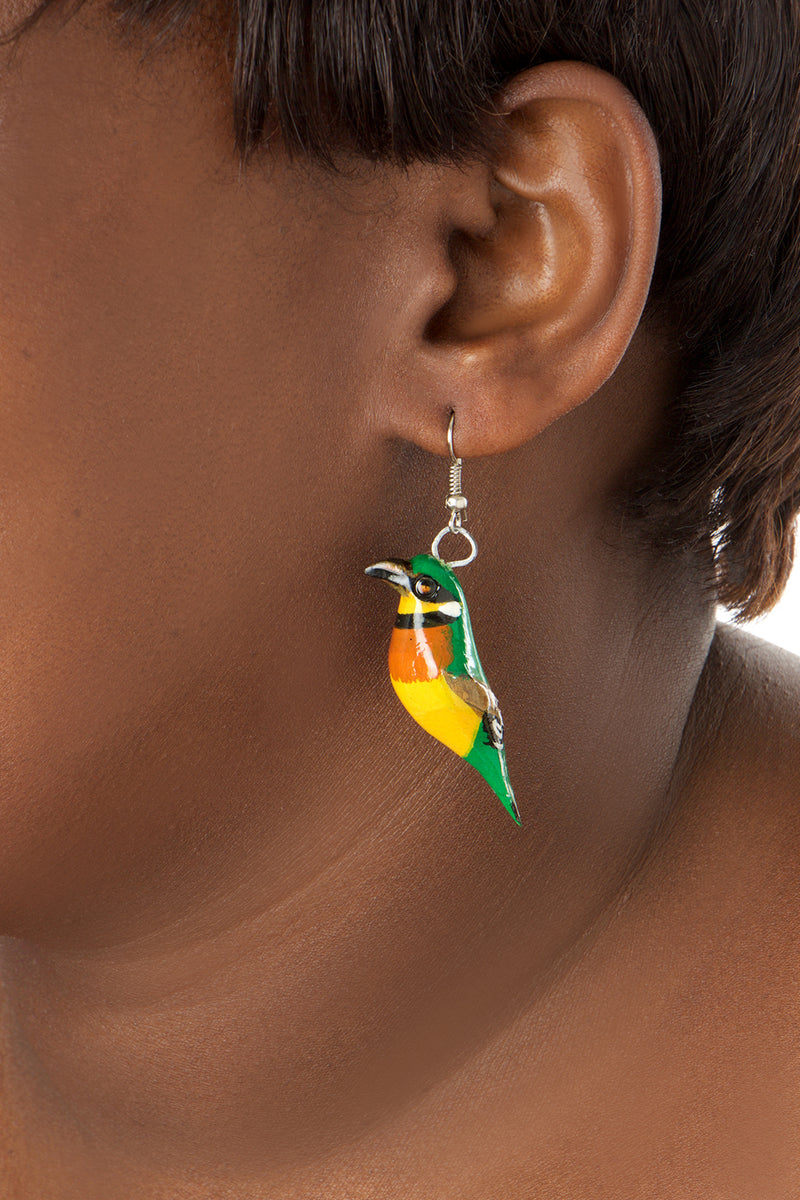 Assorted Kenyan Wooden Bird Earrings