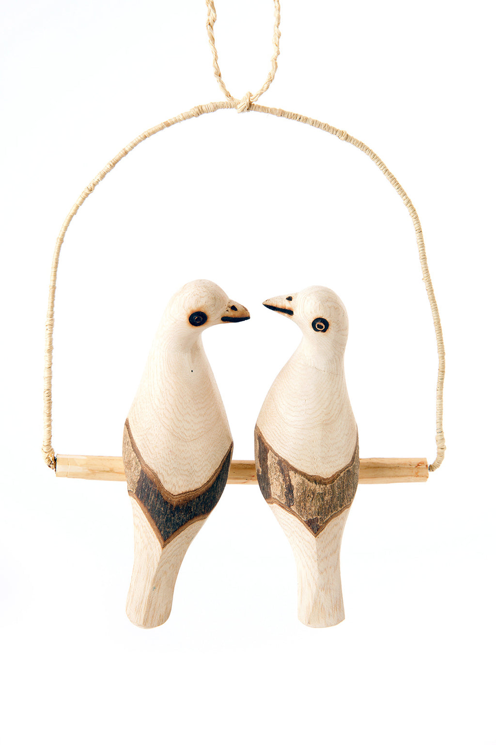 Double Kenyan Bird Swing Decoration - Natural