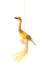 Hand Painted Perched Wooden Bird Ornament - Assorted