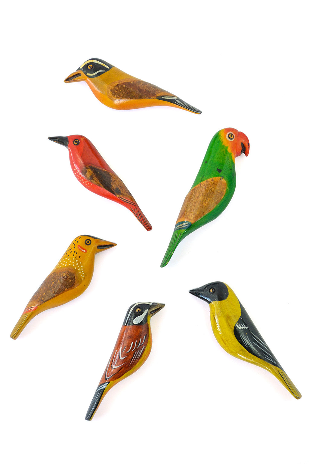 Set of Four Bird Magnets - Assorted