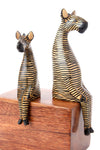 Kenyan Jacaranda Ledge Lounger Zebras