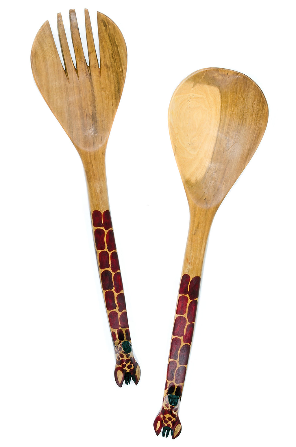 Kenyan Mahogany Giraffe Salad Set Default Title