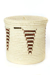 <b>Set of Three</b> Chestnut Arrow Gingerbread Tree Doum Palm Hamper Baskets