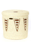 <b>Set of Three</b> Chestnut Arrow Gingerbread Tree Doum Palm Hamper Baskets