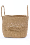 Set of Three Open Weave Khaki Sisal Nesting Baskets