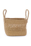 Set of Three Open Weave Khaki Sisal Nesting Baskets