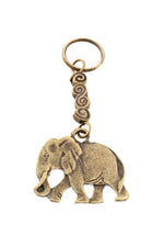 Set of 6 South African Brass Elephant Keychains