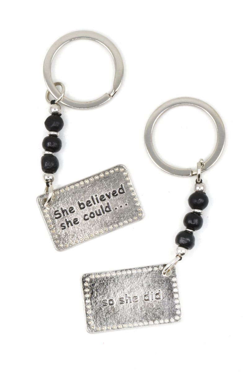 Set of 6 <i>She Believed She Could</i> Keychains