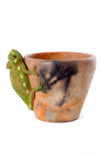 Kenyan Chameleon Ceramic Vessel