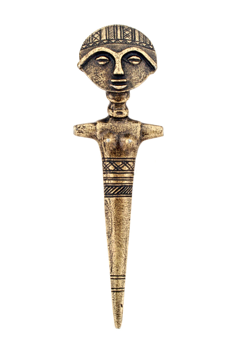 Brass Akua'ba Doll Letter Opener