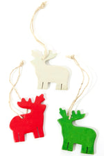 Set of Three Soapstone Reindeer Ornaments from the Undugu Society Default Title