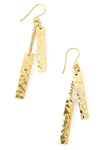 Kenyan Hammered Brass Equilibrium Earrings