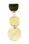Kenyan Cow Horn & Brass Glimpse Earrings