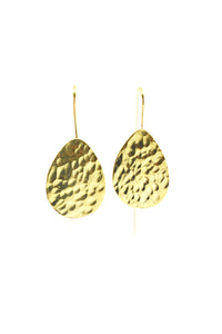 Kenyan Hammered Brass Sundrop Earrings