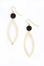 Kenyan Brass and Cow Horn Keen Eye Earrings