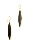 Kenyan Brass & Cow Horn Lancet Earrings