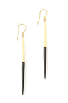 Kenyan Brass & Cow Horn Javelin Earrings