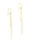 Kenyan Brass and Cow Bone Javelin Earrings