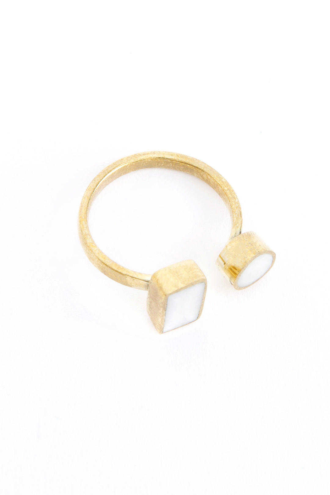 Kenyan Coexistence Ring in Brass and Light Cow Horn