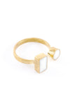 Kenyan Coexistence Ring in Brass and Light Cow Horn