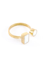 Kenyan Coexistence Ring in Brass and Light Cow Horn